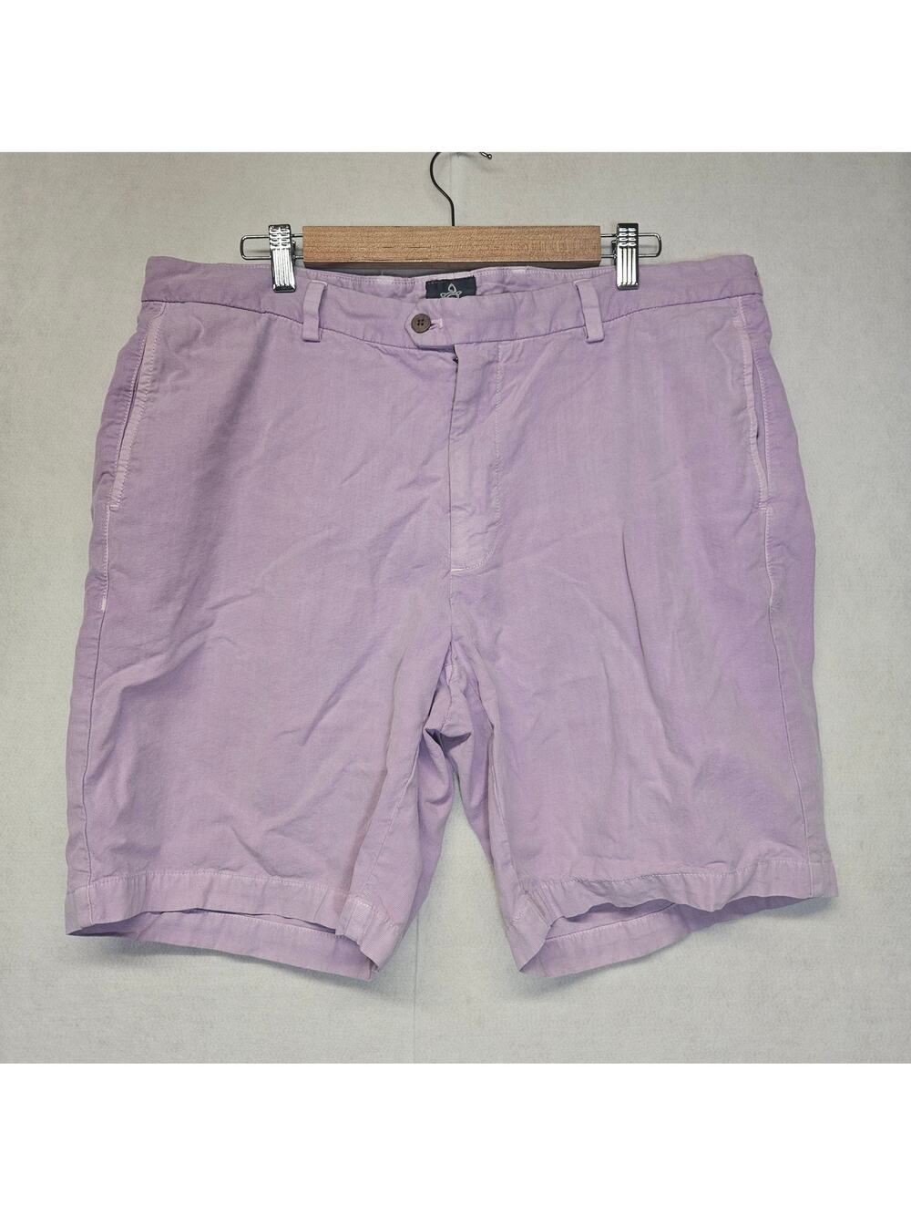 Turtleson Pima Cotton Light Purple Flat Front Shorts for men